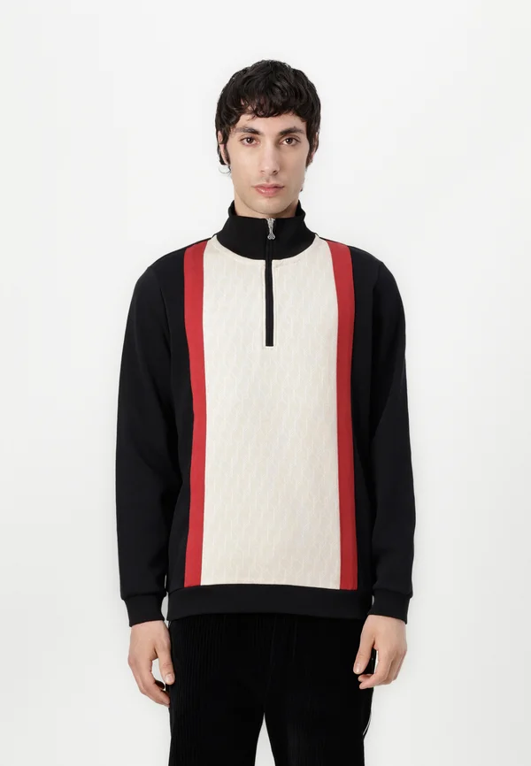 GEO TROYER - Strickpullover - black
