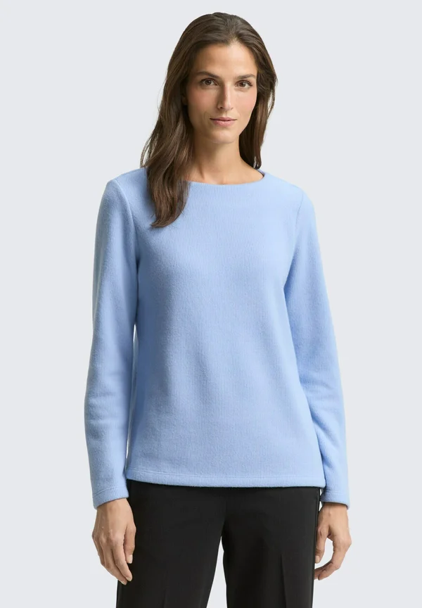 GERIPPTES  - Strickpullover - mid blue melange