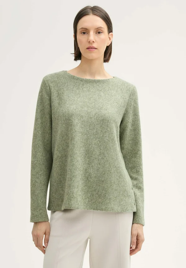 GERIPPTES  - Strickpullover - pure sage melange