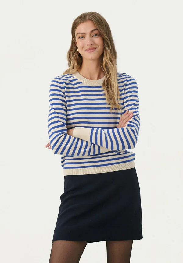 GERTIE - Strickpullover - ultramarine stripe