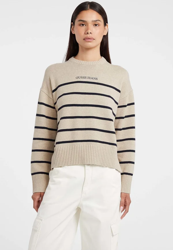 GESTREIFTER - Strickpullover - mehrfarbig braun