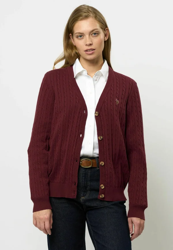GILL - Strickjacke - tawny port