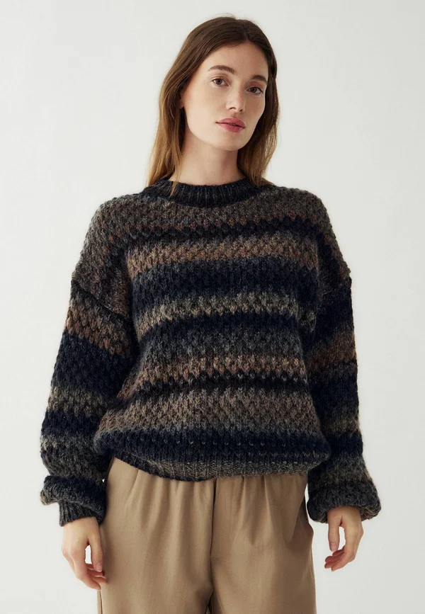 GIO  - Strickpullover - brown grey mix