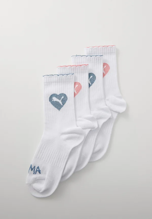 GIRLS SCALLOP EDGE SOCK ECOM 4 PACK - Socken - white/pink/blue