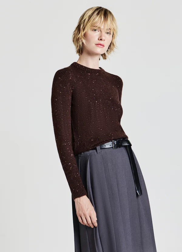 GIROCOLLO  - Strickpullover - var marrone scuro melange