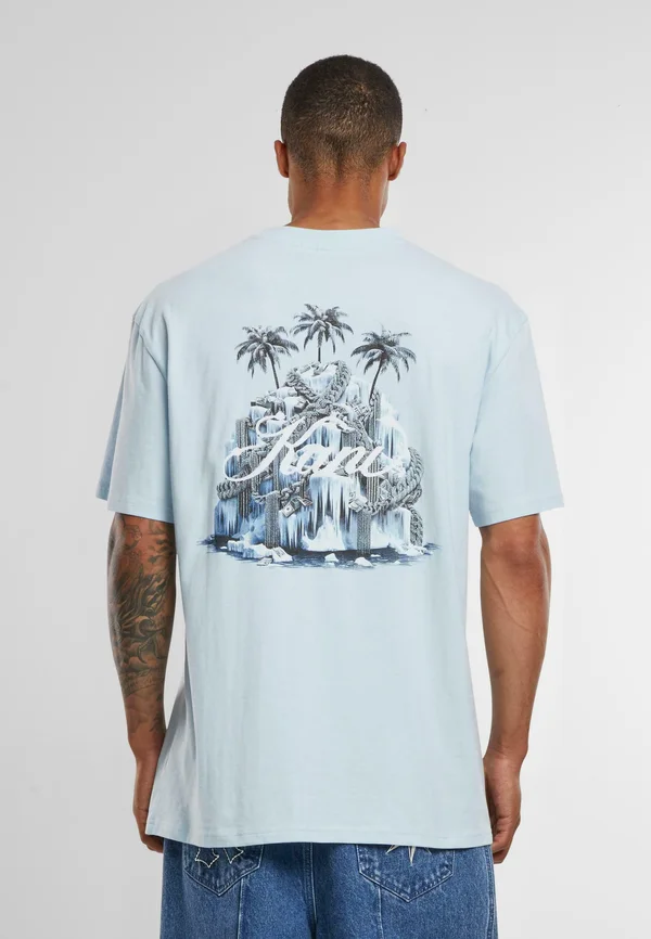 GLACIER PALM TREES - T-Shirt print - lightblue