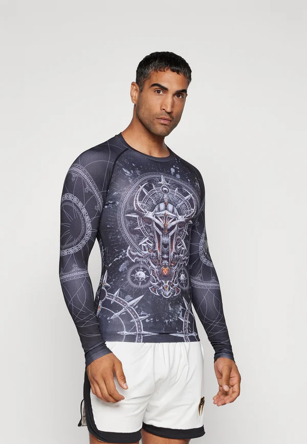 GLADIATOR RASHGUARDS - Langarmshirt - black/silver