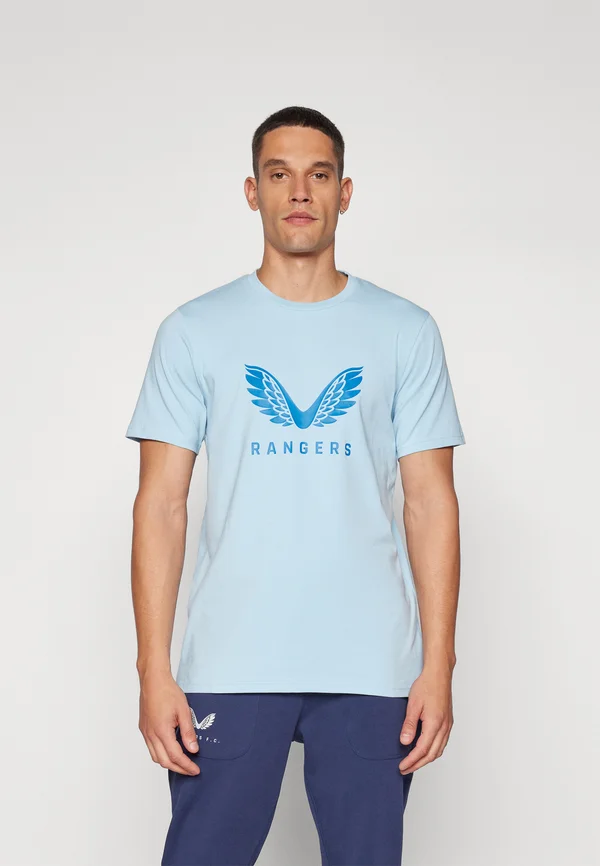 GLASGOW RANGERS LOCK UP LOGO TEE - Vereinsmannschaften - cerulean