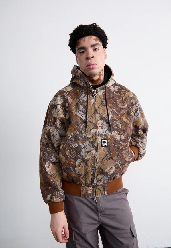 GLEN ZIP UP JACKET - Bomberjacke - beige