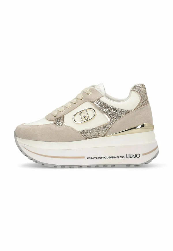 GLITTER AND SUPER-PLATFORM  - Sneaker low - beige