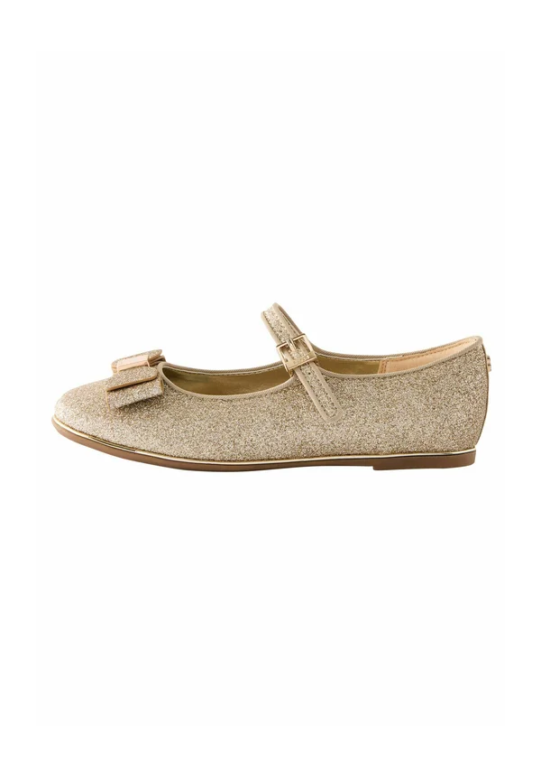 GLITTER BOW - REGULAR FIT - Riemchenballerina - gold