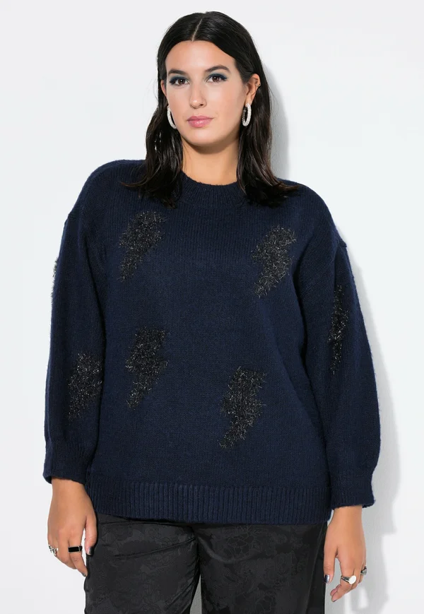 GLITTER MOTIF - Strickpullover - navy
