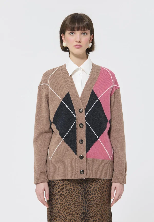 GLORIA - Strickjacke - taupe