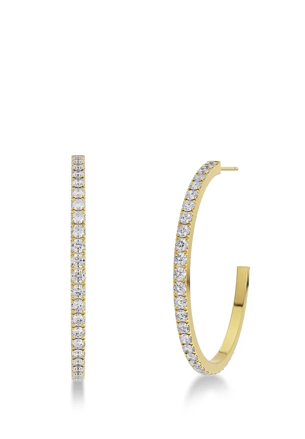 GLOW CREOLES MINI HOOPS LARGE - Ohrringe - gold-coloured