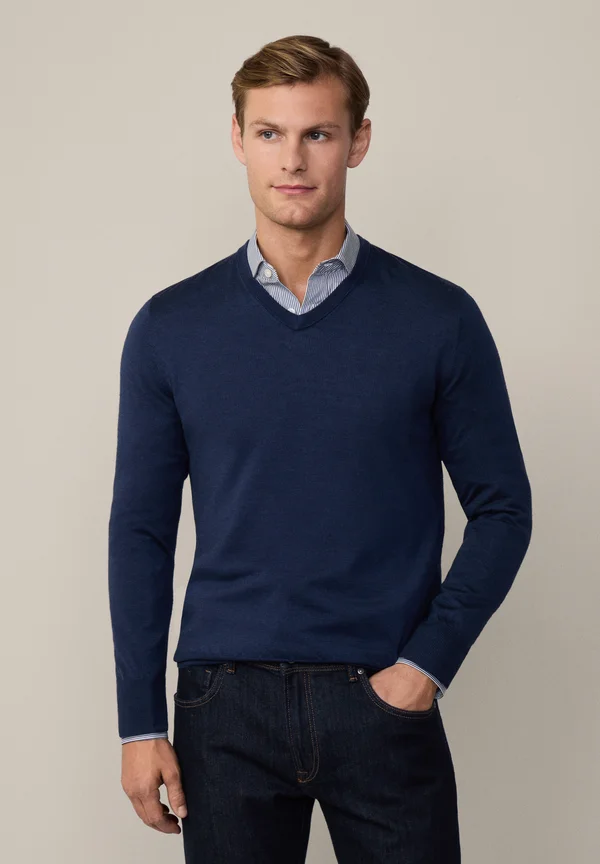 GMD V NCK - Strickpullover - navy