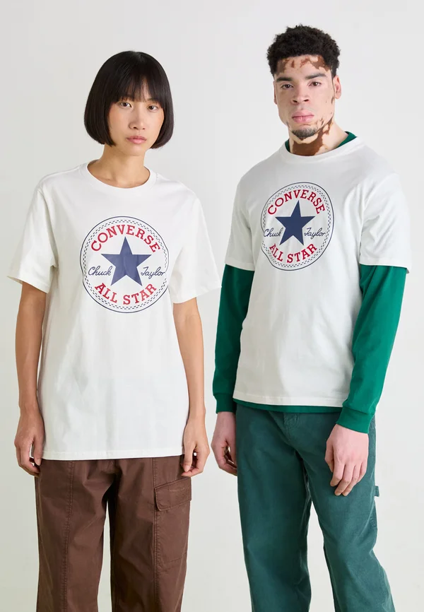 GO TO CHUCK TAYLOR CLASSIC PATCH TEE UNISEX - T-Shirt print - white