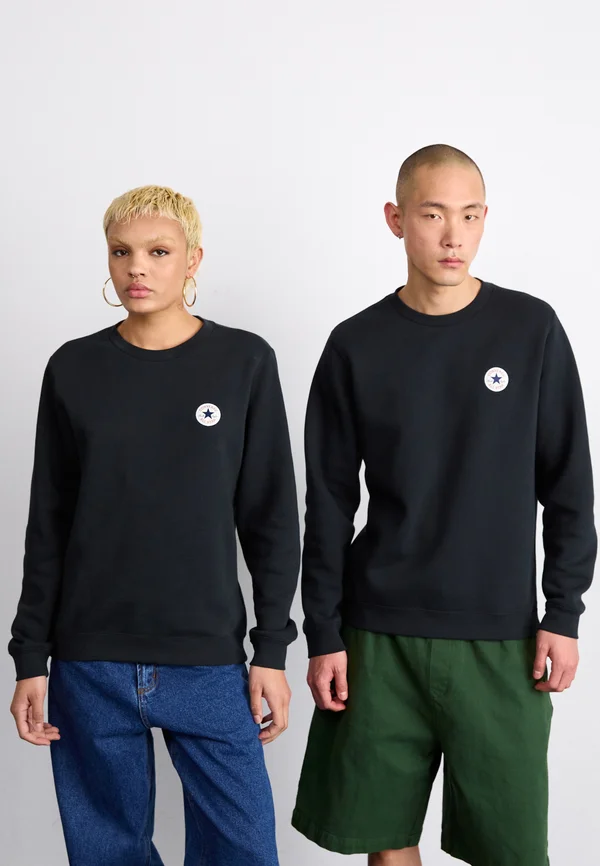 GO TO STANDARD FIT CHUCK TAYLOR PATCH CREW UNISEX - Sweatshirt - black