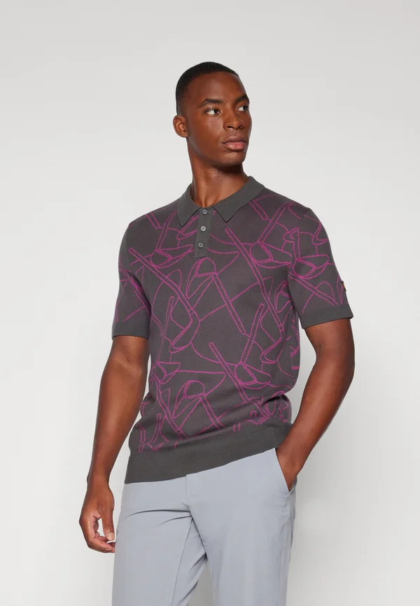 GOLF OUTLINE  - Poloshirt - granite/claret purple