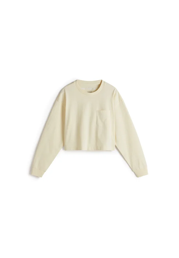 GOOD TEMPT RELAXED FIT CROP - Langarmshirt - lemon icing