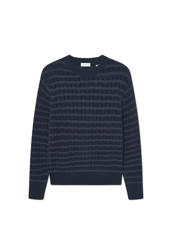 GOUEN ROUNDNECK - Strickpullover - dark navy