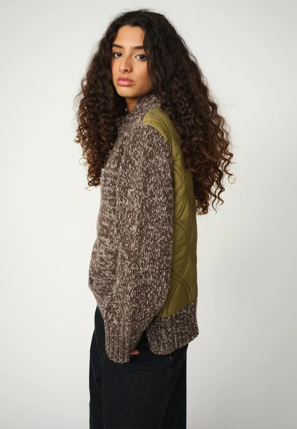 GRACE QUILT - Strickpullover - demitasse