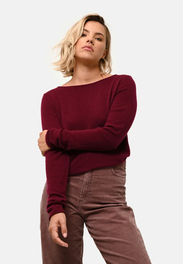 GRACE - Strickpullover - bordeaux