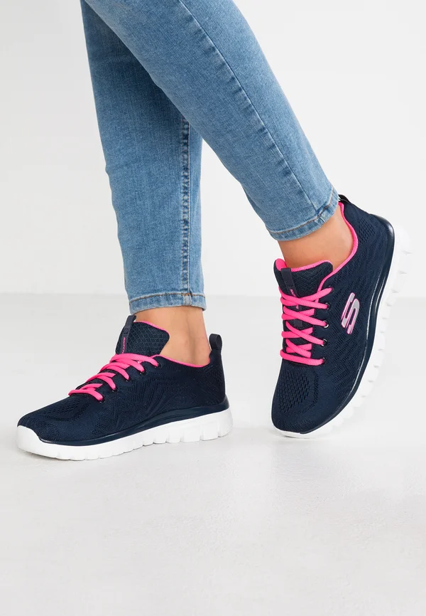 GRACEFUL - Sneaker low - navy/hot pink