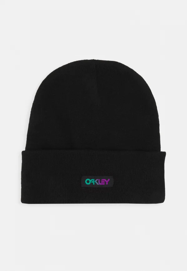 GRADIENT PATCH BEANIE - Mütze - blackout