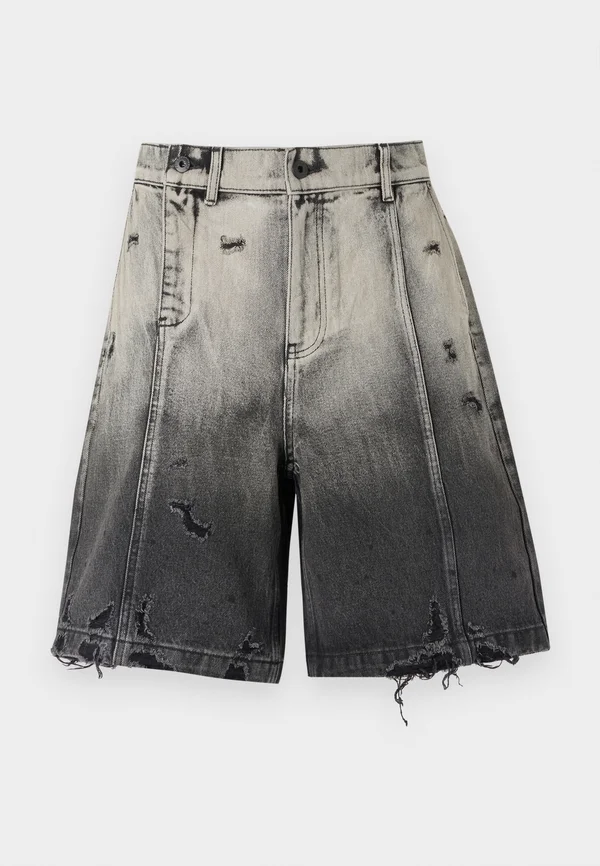 GRADIENT WASHED UNISEX - Jeans Shorts - black gradient