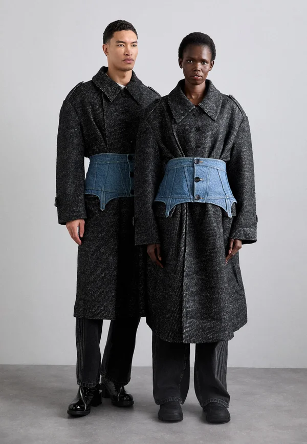 GRADIENTS OVERSIZE COAT - Trenchcoat - black