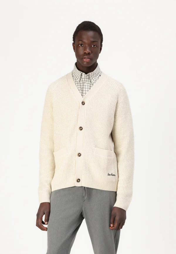 GRADY WAFFLE - Strickjacke - ivory