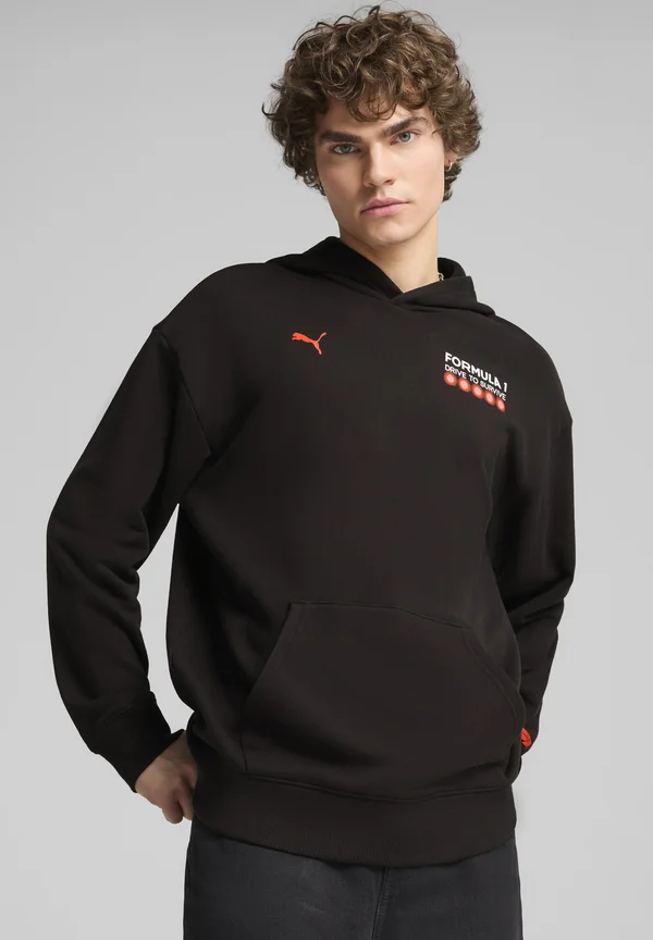 GRAPHIC - Kapuzenpullover - puma black