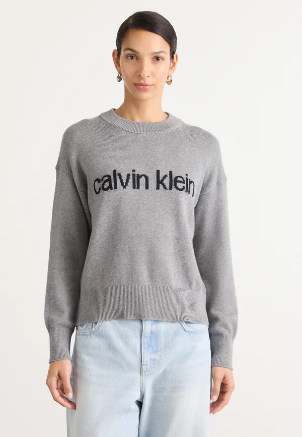 GRAPHIC - Strickpullover - grey heather