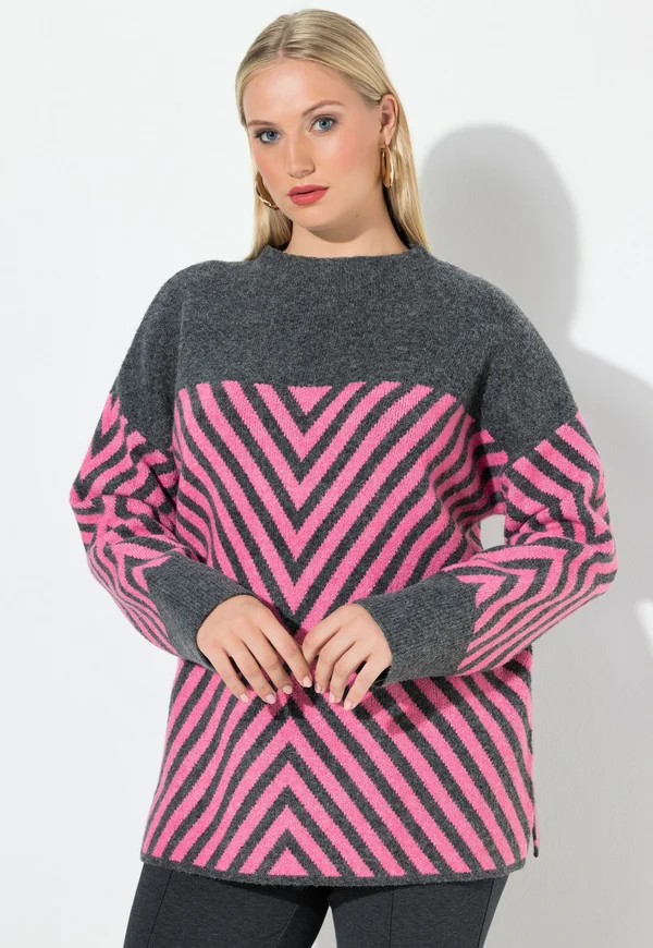 GRAPHIC TURTLENECK  - Strickpullover - flamingo