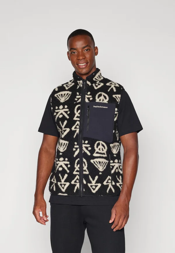 GRAPHIC VEST - Weste - black