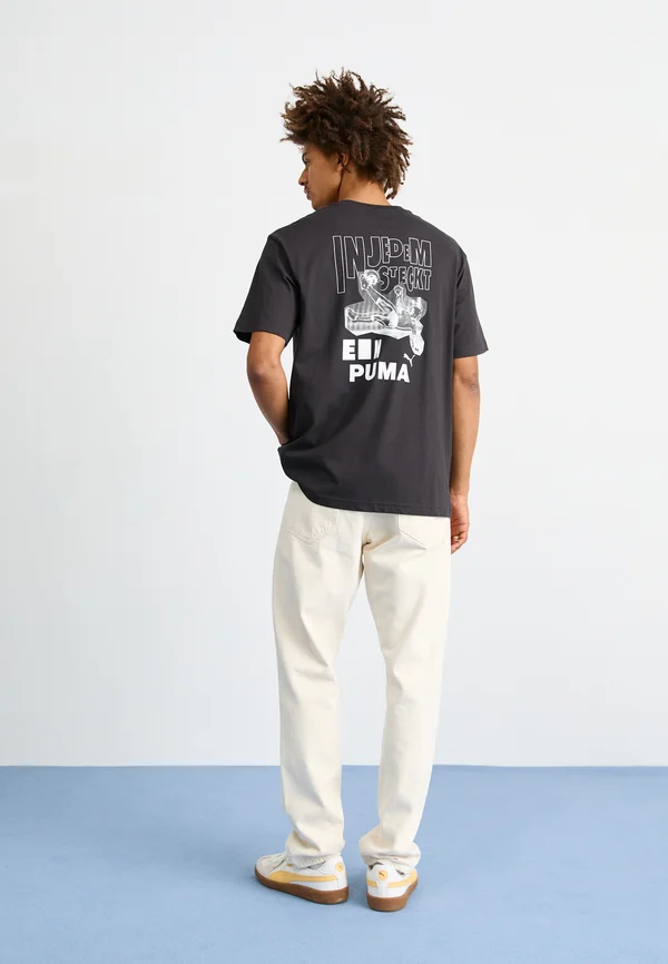 GRAPHICS FOOTBALL KICK - T-Shirt print - black
