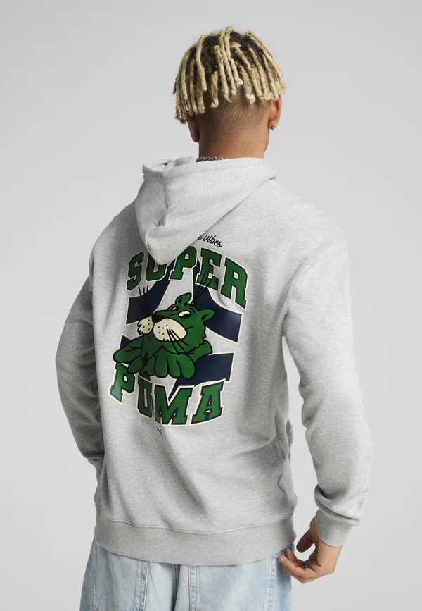 GRAPHICS SUPER  - Kapuzenpullover - light gray heather