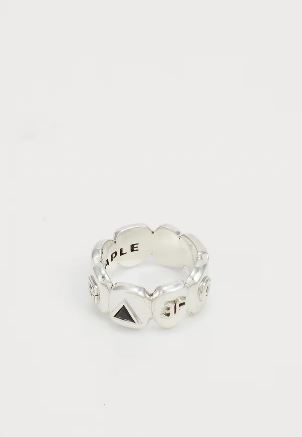 GRILL UNISEX - Ring - silver-coloured/black