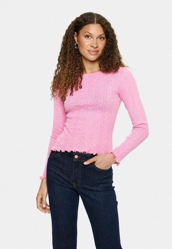 GRUSZ POINTELLE - Strickpullover - wild rose melange