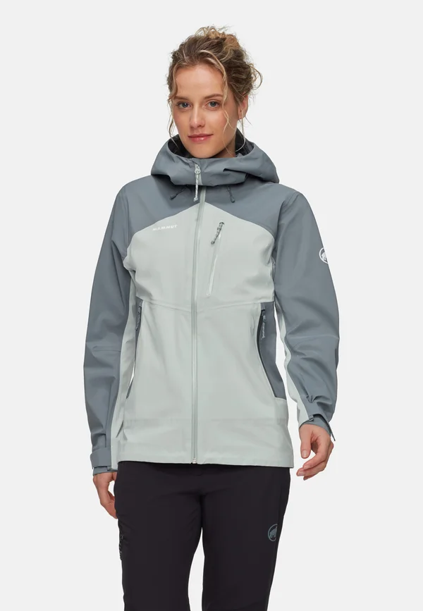 GUIDE HOODED - Hardshelljacke - silver sage strata