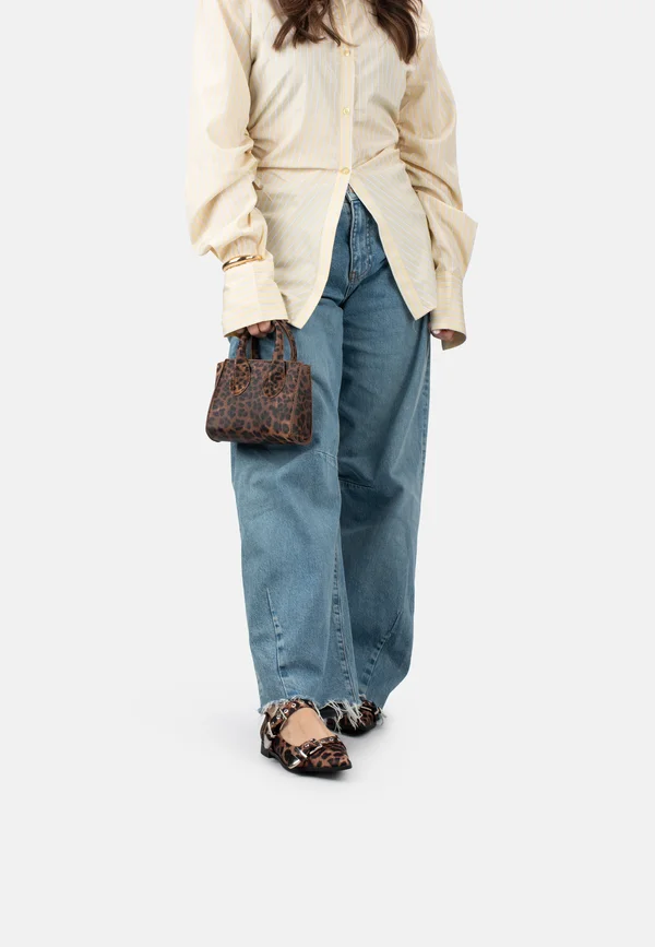 GULIA LOAFERS. - Riemchenballerina - brown with animal print