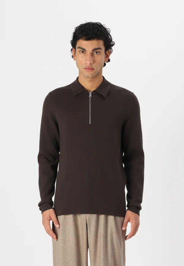 GUNA HALF ZIP - Strickpullover - turkish coffee