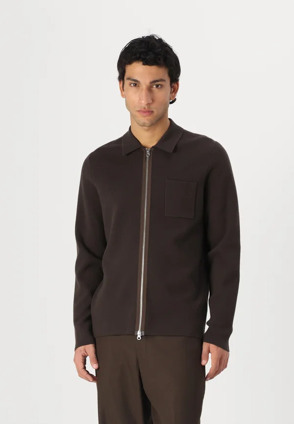 GUNA ZIP - Strickjacke - turkish coffee