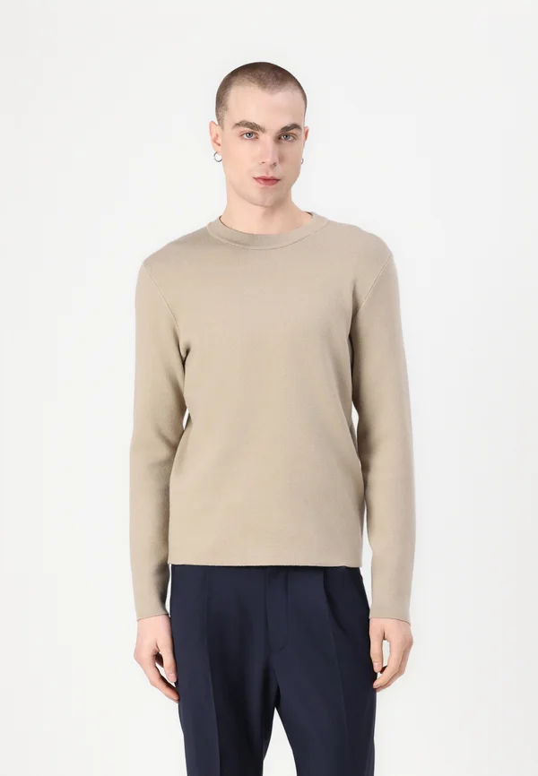 GUNAN CREW NECK - Strickpullover - beige