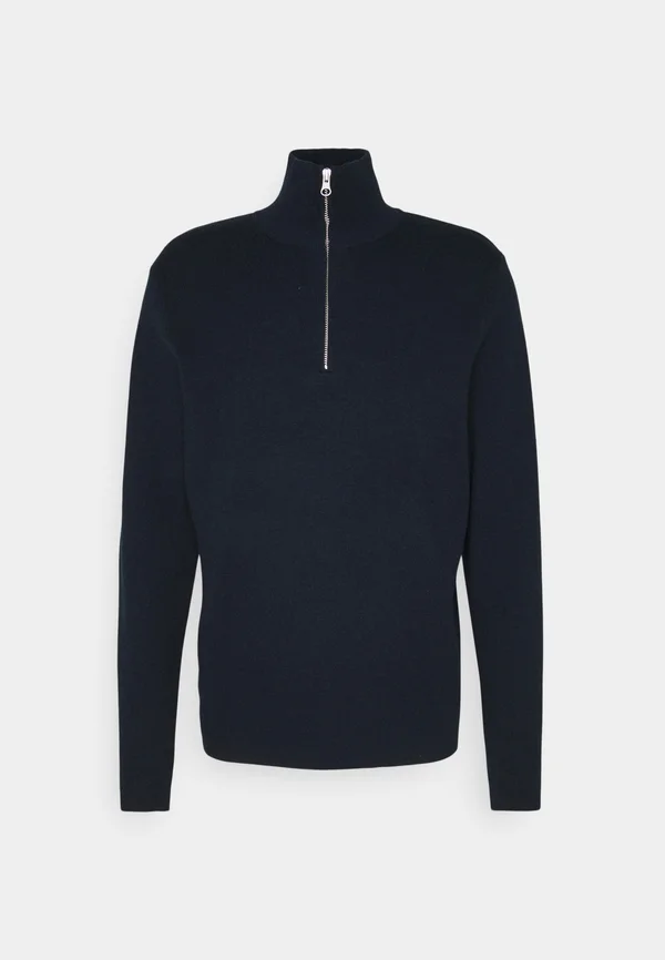 GUNAN TURTLE NECK ZIP - Strickpullover - sky captain