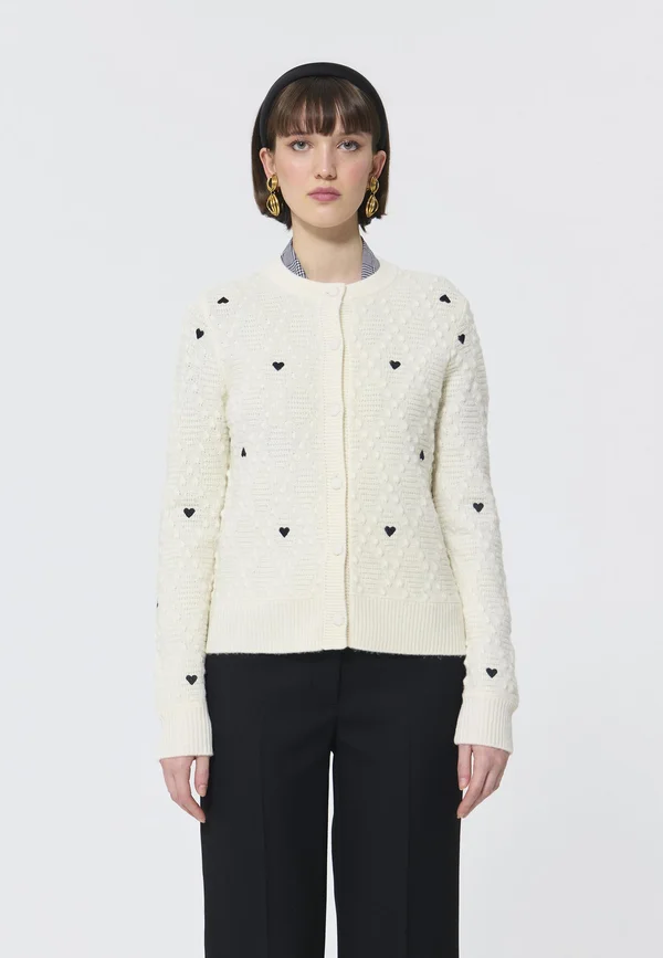 GUY - Strickjacke - ecru