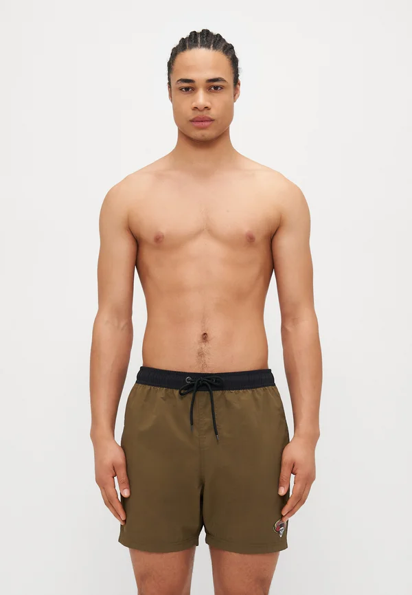 GUZMAN SKULL - Badeshorts - olive