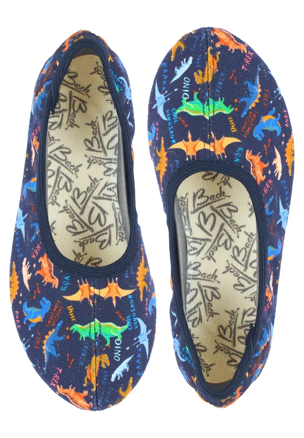 GYMNASTIK DINOSAURIER - Hausschuh - dunkelblau