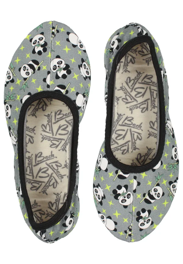 GYMNASTIK PANDABÄR - Hausschuh - grey
