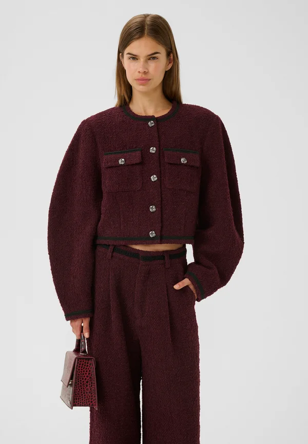 GZSIGRUN SHORT JACKET - Strickjacke - aronia